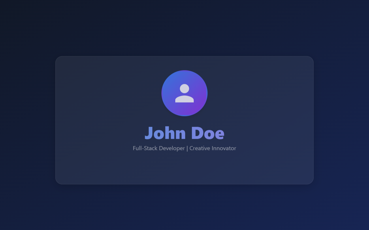 Animated Professional Portfolio Preview