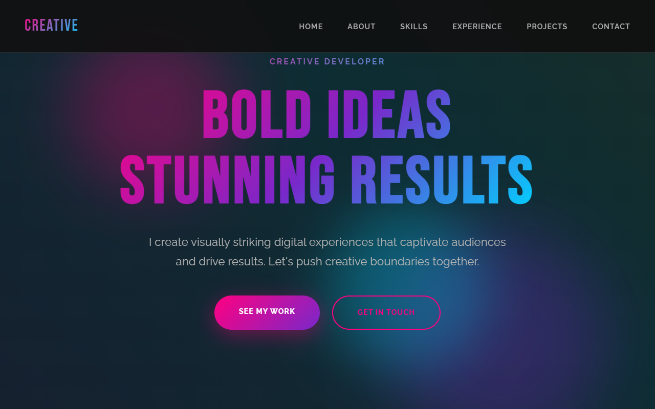 Bold Creative Portfolio Preview
