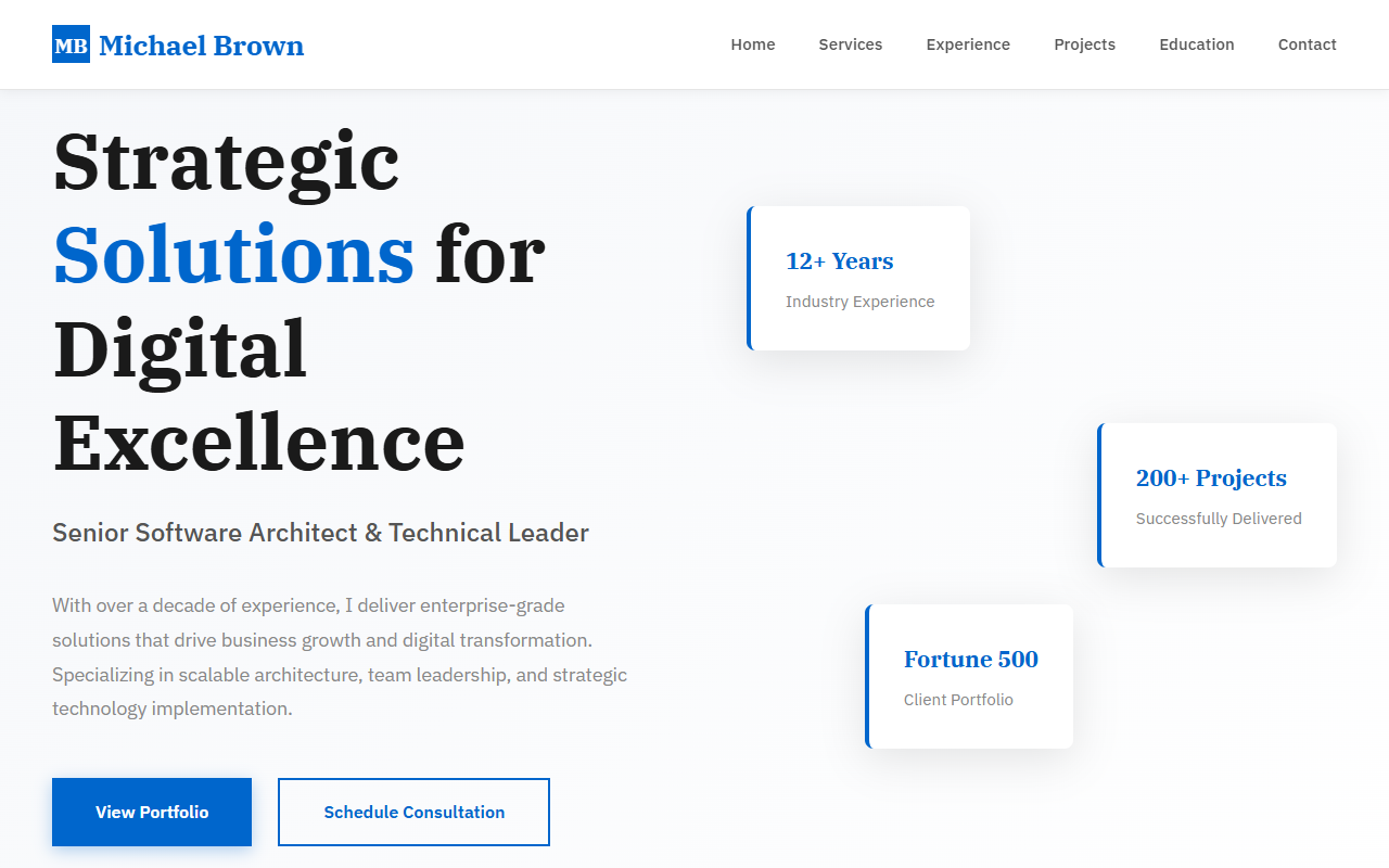 Professional Corporate Portfolio Preview