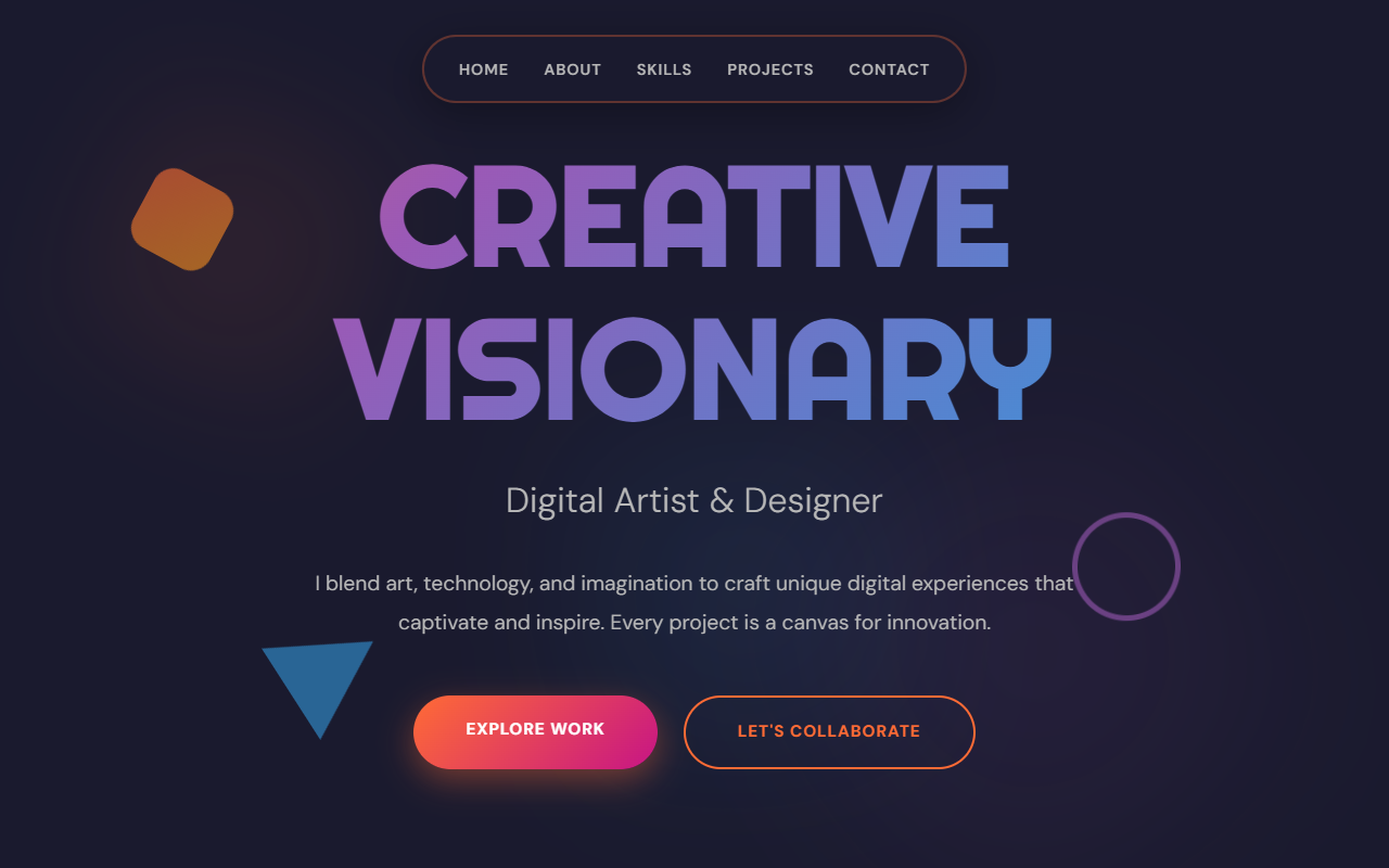 Artistic Creative Portfolio Preview